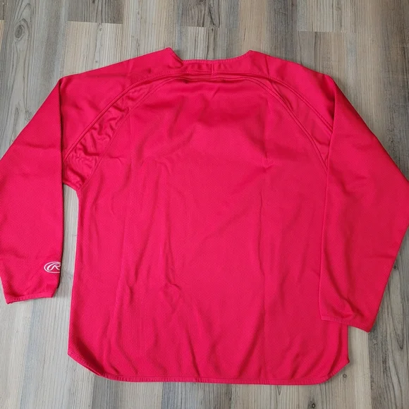 Rawlings Vintage L A long sleeve jersey sweatshirt mens medium 100 % Polyester - Picture 3 of 6